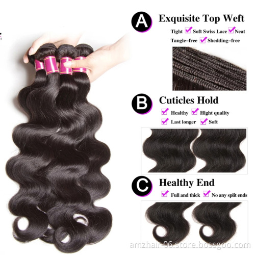 Body Wave Double Weft Human Hair Bundles Cheap Wholesale Brazilian Cuticle Aligned Remy Human Hair Weave Extension Vendor